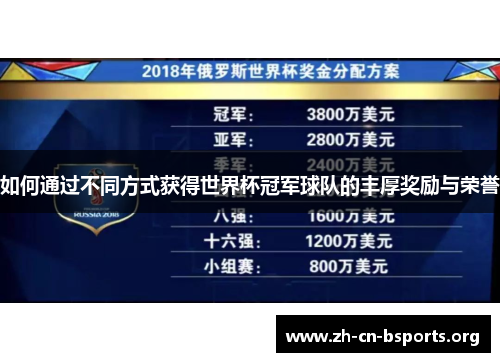 如何通过不同方式获得世界杯冠军球队的丰厚奖励与荣誉